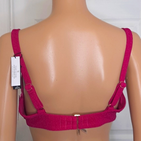 NWT Hot Pink Victoria's Secret Swim Shimmer lcon Push-Up Bikini Top - Picture 5 of 13